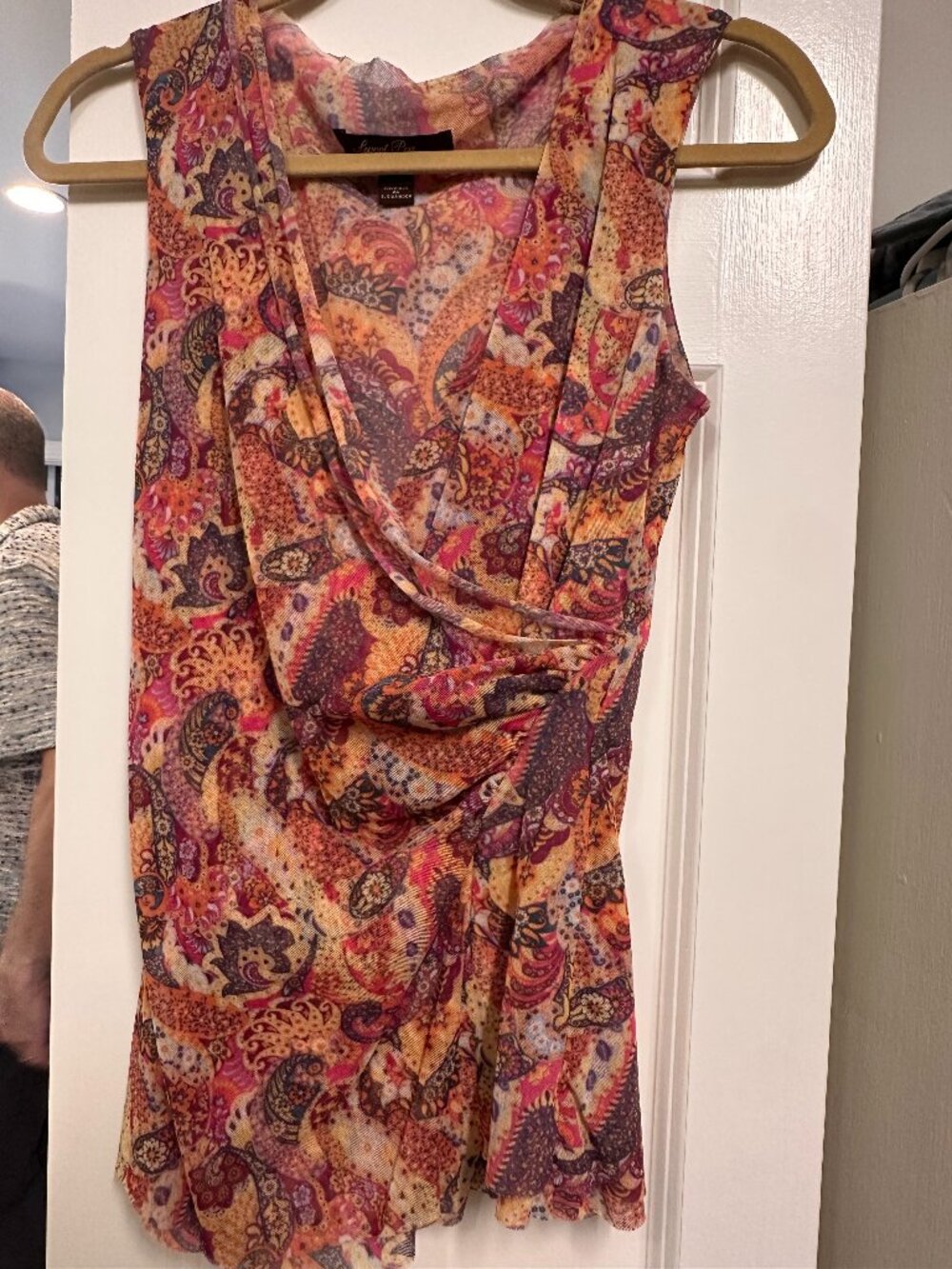 Sweet Pea vintage Paisley Sleeveless Top in M